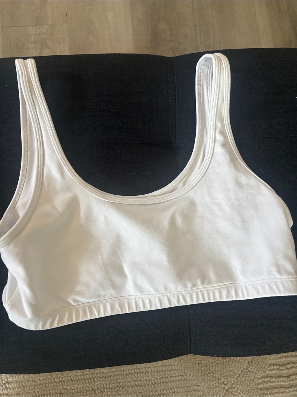 Aritzia White Scoop-Neck Bralette